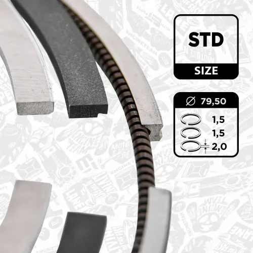 Kolbenringsatz ET ENGINETEAM R1012300 Bild Kolbenringsatz ET ENGINETEAM R1012300