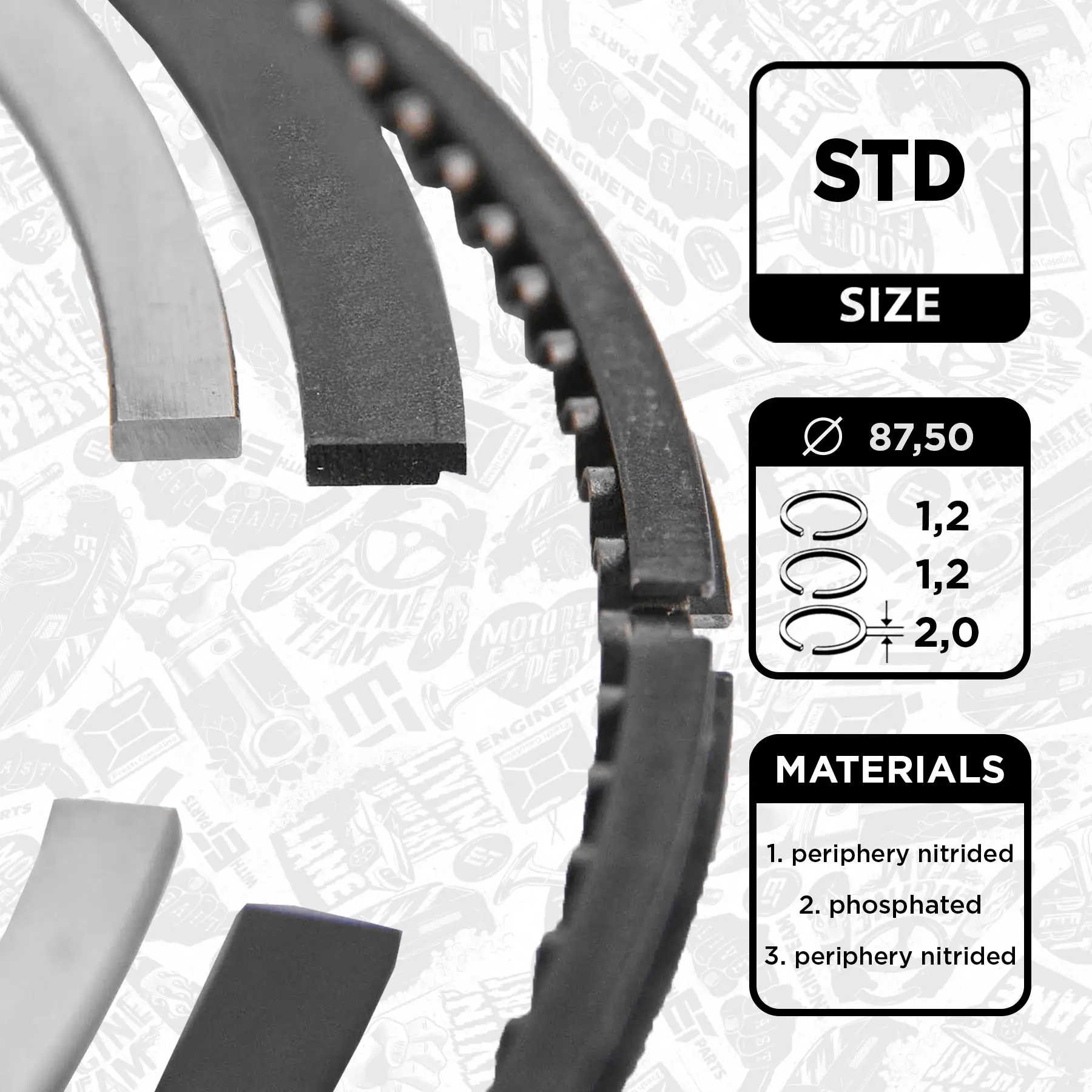 Kolbenringsatz ET ENGINETEAM R1012600