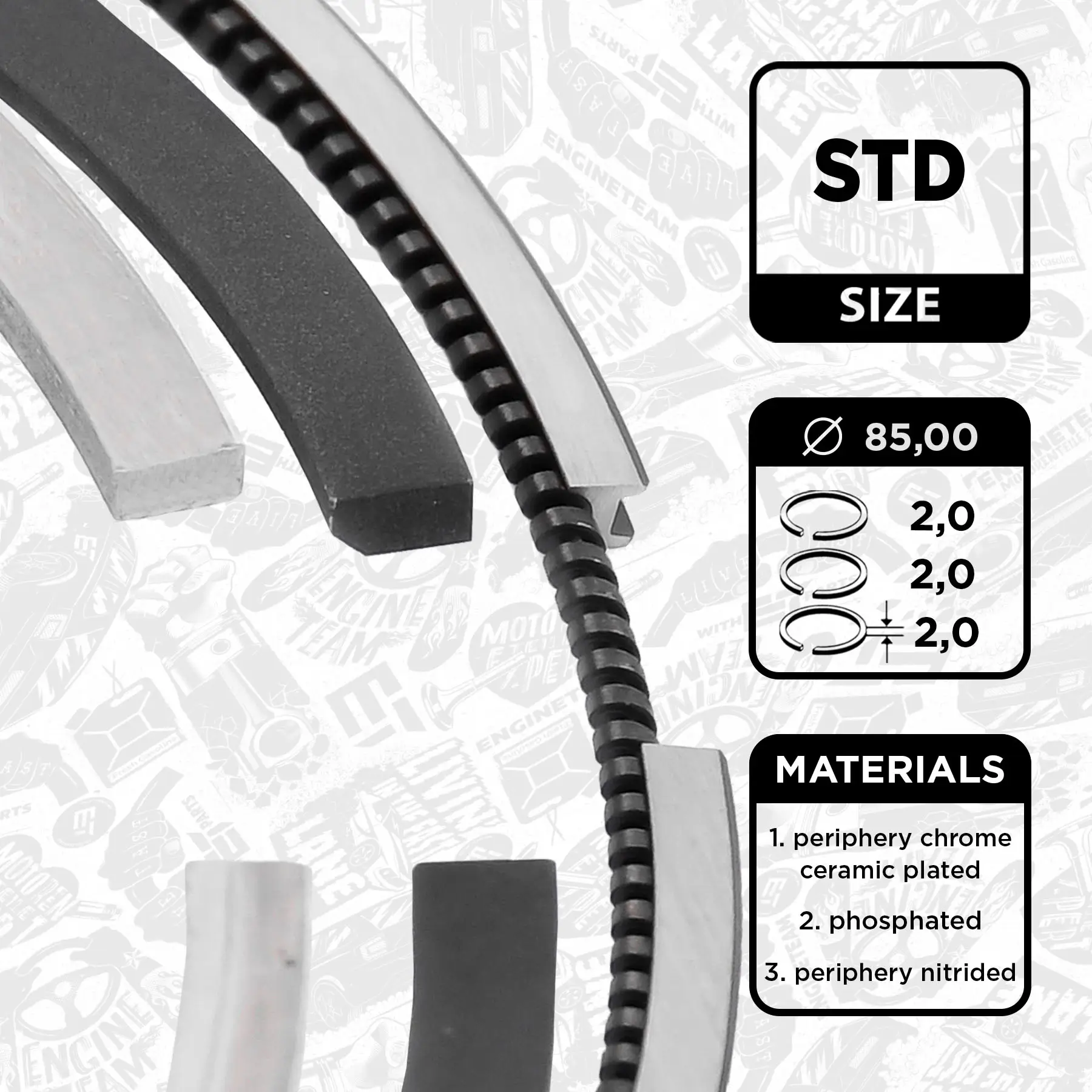 Kolbenringsatz ET ENGINETEAM R1012800