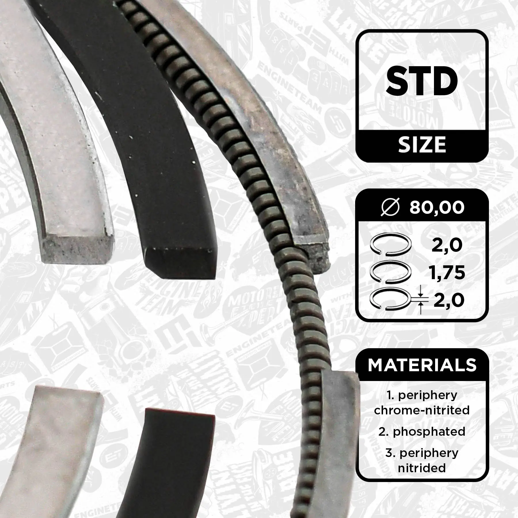 Kolbenringsatz ET ENGINETEAM R1013300