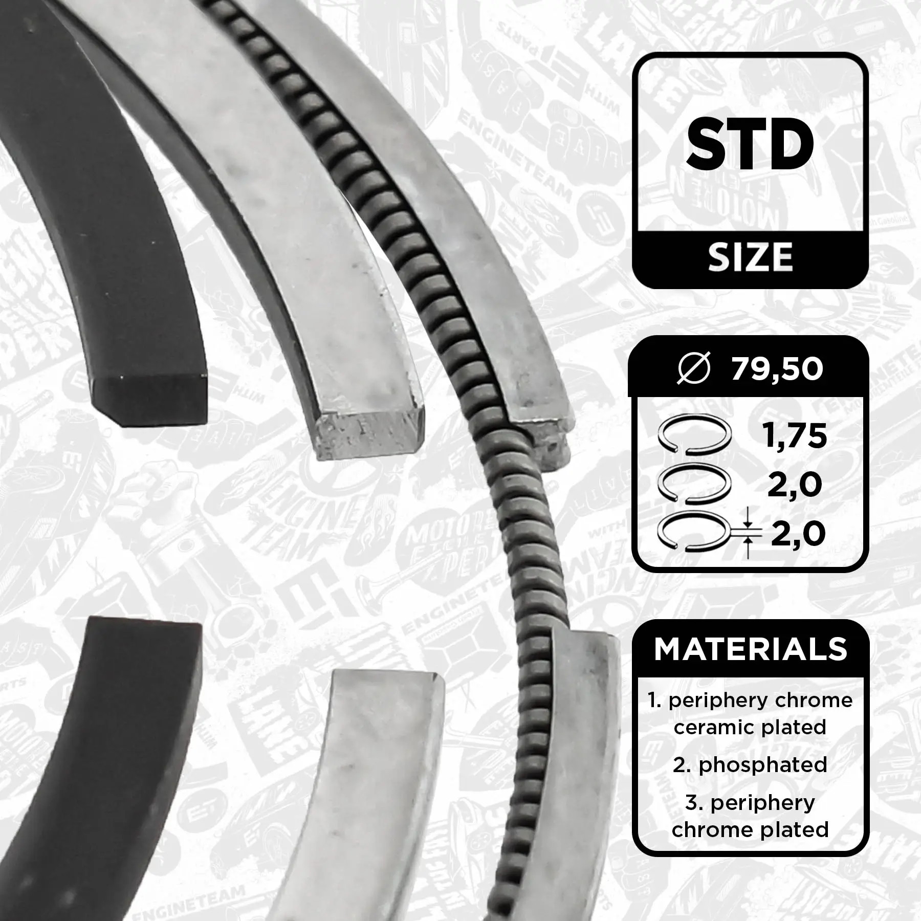 Kolbenringsatz ET ENGINETEAM R1013600