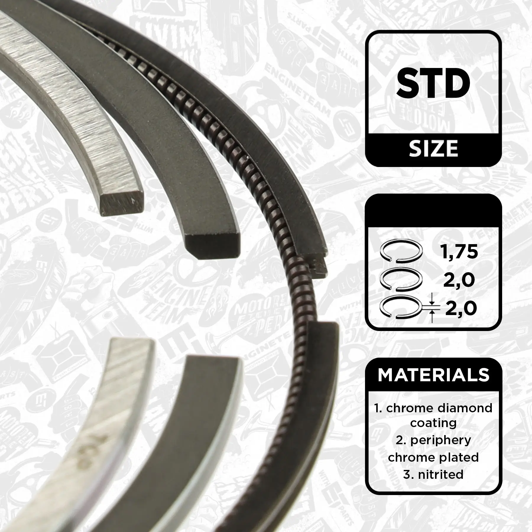 Kolbenringsatz ET ENGINETEAM R1014300