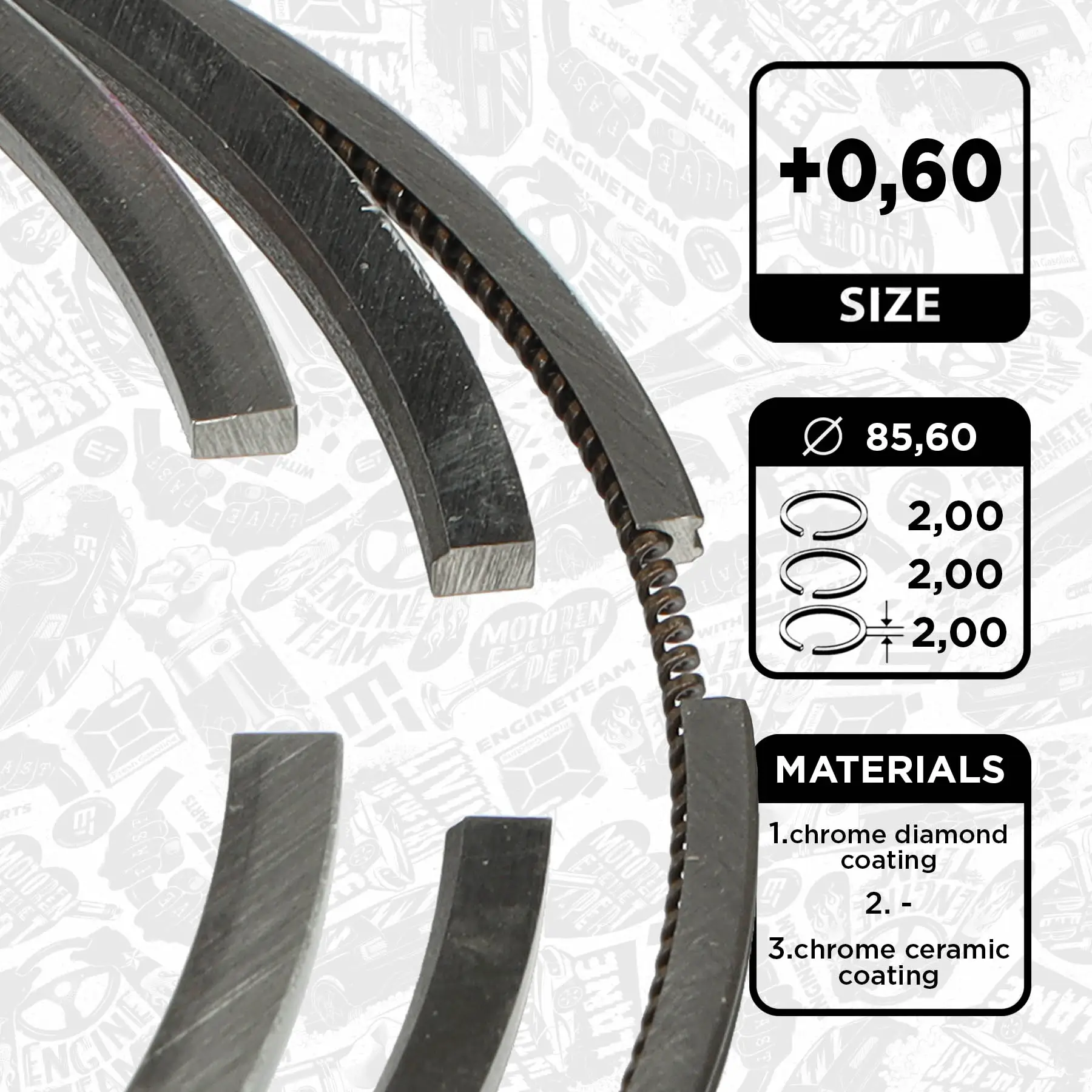 Kolbenringsatz ET ENGINETEAM R1015460