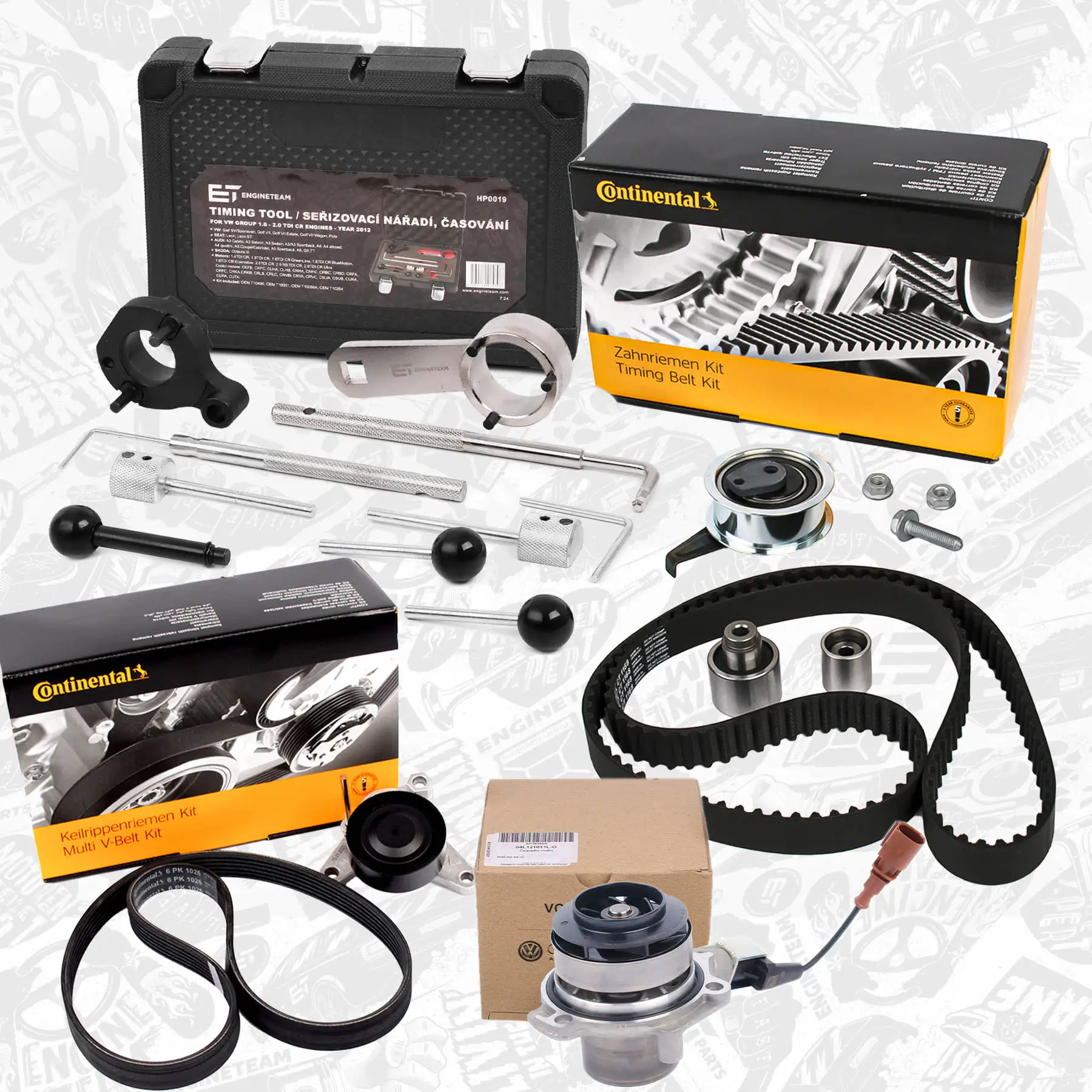 Wasserpumpe + Zahnriemensatz ET ENGINETEAM RM0016GEVR3