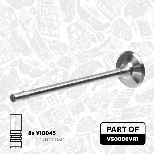 Ventilsatz, Einlass-/Auslassventil ET ENGINETEAM VS0006VR1 Bild Ventilsatz, Einlass-/Auslassventil ET ENGINETEAM VS0006VR1