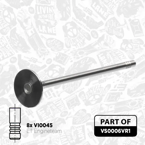 Ventilsatz, Einlass-/Auslassventil ET ENGINETEAM VS0006VR1 Bild Ventilsatz, Einlass-/Auslassventil ET ENGINETEAM VS0006VR1