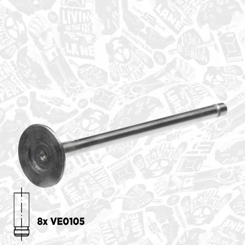 Ventilsatz, Einlass-/Auslassventil ET ENGINETEAM VS0011 Bild Ventilsatz, Einlass-/Auslassventil ET ENGINETEAM VS0011