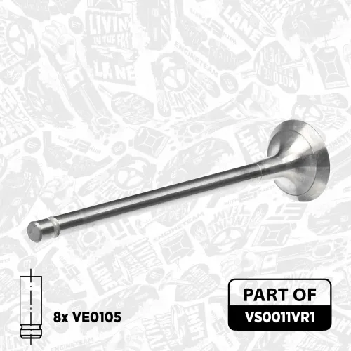 Ventilsatz, Einlass-/Auslassventil ET ENGINETEAM VS0011VR1 Bild Ventilsatz, Einlass-/Auslassventil ET ENGINETEAM VS0011VR1