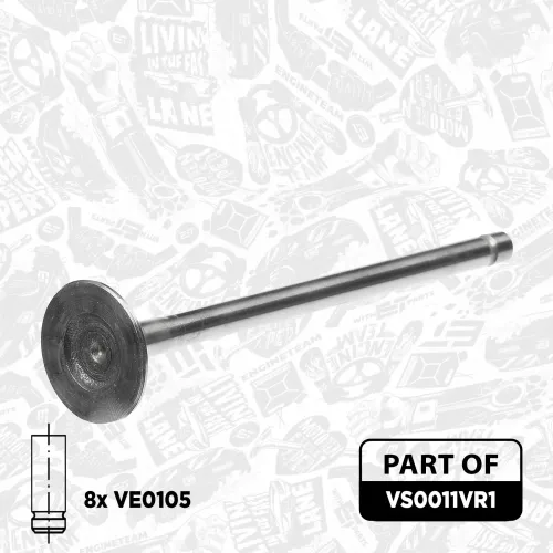 Ventilsatz, Einlass-/Auslassventil ET ENGINETEAM VS0011VR1 Bild Ventilsatz, Einlass-/Auslassventil ET ENGINETEAM VS0011VR1