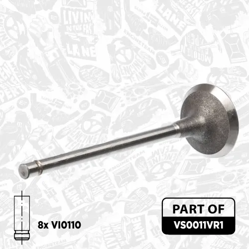 Ventilsatz, Einlass-/Auslassventil ET ENGINETEAM VS0011VR1 Bild Ventilsatz, Einlass-/Auslassventil ET ENGINETEAM VS0011VR1