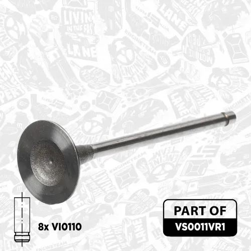 Ventilsatz, Einlass-/Auslassventil ET ENGINETEAM VS0011VR1 Bild Ventilsatz, Einlass-/Auslassventil ET ENGINETEAM VS0011VR1