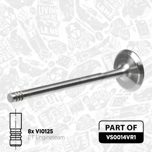 Ventilsatz, Einlass-/Auslassventil ET ENGINETEAM VS0014VR1 Bild Ventilsatz, Einlass-/Auslassventil ET ENGINETEAM VS0014VR1
