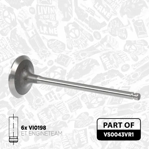 Ventilsatz, Einlass-/Auslassventil ET ENGINETEAM VS0043VR1 Bild Ventilsatz, Einlass-/Auslassventil ET ENGINETEAM VS0043VR1