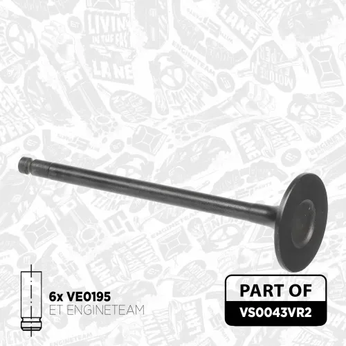 Ventilsatz, Einlass-/Auslassventil ET ENGINETEAM VS0043VR2 Bild Ventilsatz, Einlass-/Auslassventil ET ENGINETEAM VS0043VR2