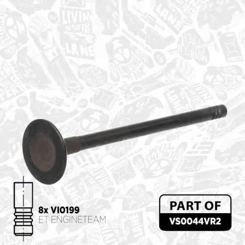 Ventilsatz, Einlass-/Auslassventil ET ENGINETEAM VS0044VR2 Bild Ventilsatz, Einlass-/Auslassventil ET ENGINETEAM VS0044VR2