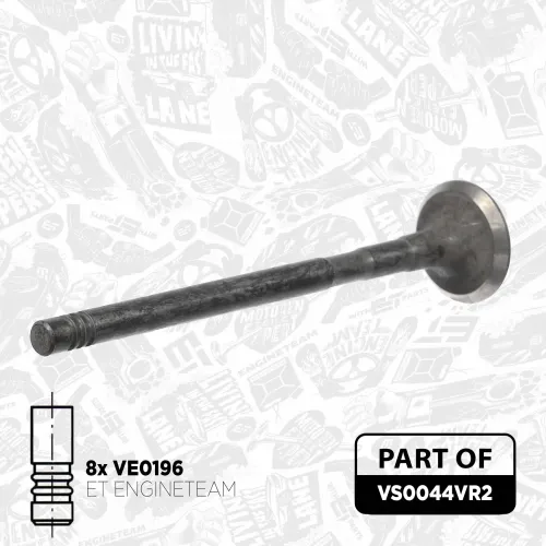 Ventilsatz, Einlass-/Auslassventil ET ENGINETEAM VS0044VR2 Bild Ventilsatz, Einlass-/Auslassventil ET ENGINETEAM VS0044VR2