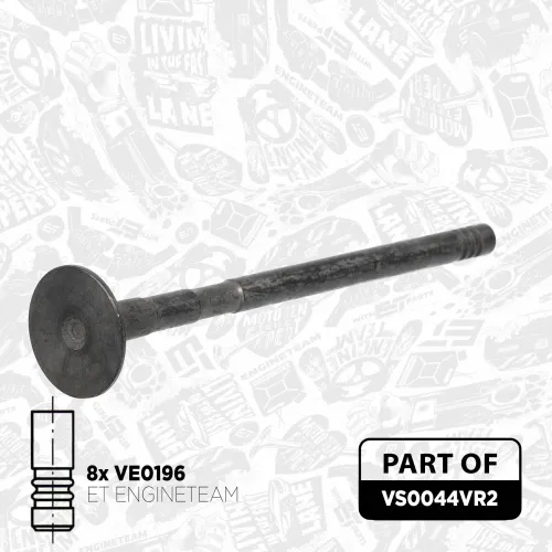 Ventilsatz, Einlass-/Auslassventil ET ENGINETEAM VS0044VR2 Bild Ventilsatz, Einlass-/Auslassventil ET ENGINETEAM VS0044VR2