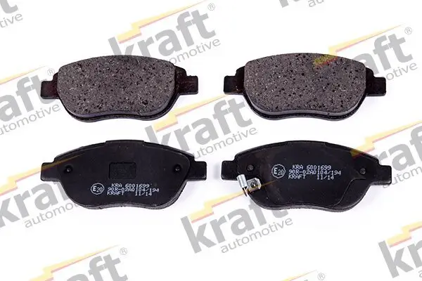 Bremsbelagsatz, Scheibenbremse Vorderachse KRAFT AUTOMOTIVE 6001699