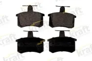 Bremsbelagsatz, Scheibenbremse Hinterachse KRAFT AUTOMOTIVE 6010035