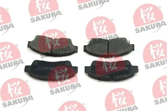 Bremsbelagsatz, Scheibenbremse Vorderachse SAKURA 600-20-3840 Bild Bremsbelagsatz, Scheibenbremse Vorderachse SAKURA 600-20-3840