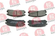 Bremsbelagsatz, Scheibenbremse Hinterachse SAKURA 601-50-4220