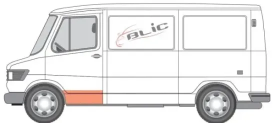 Türverkleidung vorne links BLIC 6015-00-3545133P Bild Türverkleidung vorne links BLIC 6015-00-3545133P