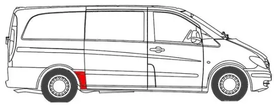 Innenkotflügel hinten rechts vor der Achse BLIC 6504-03-3542572P Bild Innenkotflügel hinten rechts vor der Achse BLIC 6504-03-3542572P