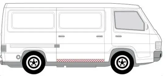 Einstiegsblech rechts seitlicher Einbau BLIC 6505-06-3540004P Bild Einstiegsblech rechts seitlicher Einbau BLIC 6505-06-3540004P