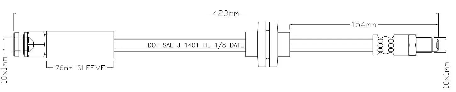 Bremsschlauch Vorderachse links Vorderachse rechts MOTAQUIP LVBH1627