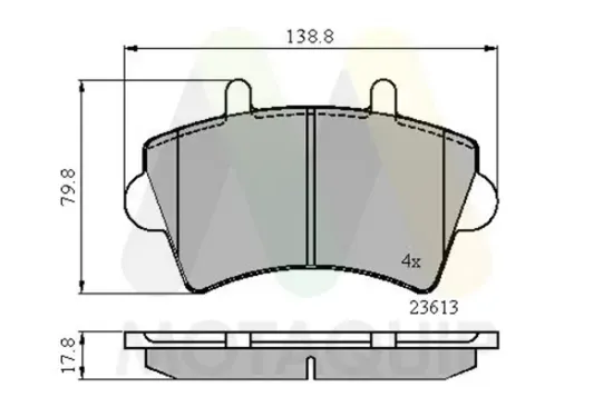 Bremsbelagsatz, Scheibenbremse Vorderachse MOTAQUIP LVXL1120 Bild Bremsbelagsatz, Scheibenbremse Vorderachse MOTAQUIP LVXL1120