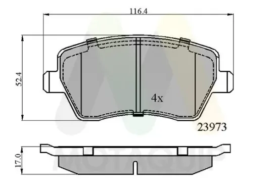 Bremsbelagsatz, Scheibenbremse Vorderachse MOTAQUIP LVXL1135 Bild Bremsbelagsatz, Scheibenbremse Vorderachse MOTAQUIP LVXL1135