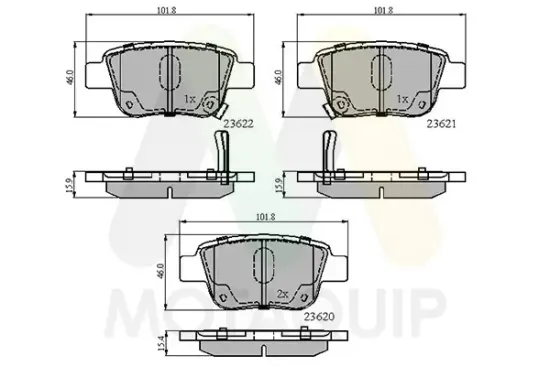 Bremsbelagsatz, Scheibenbremse Hinterachse MOTAQUIP LVXL1137 Bild Bremsbelagsatz, Scheibenbremse Hinterachse MOTAQUIP LVXL1137