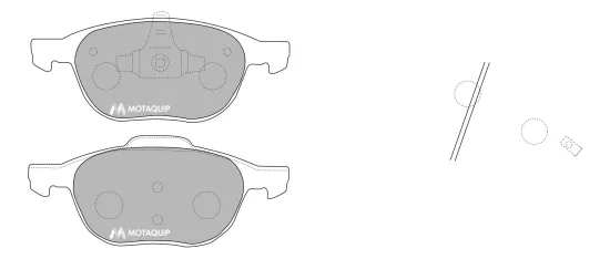 Bremsbelagsatz, Scheibenbremse Vorderachse MOTAQUIP LVXL1152 Bild Bremsbelagsatz, Scheibenbremse Vorderachse MOTAQUIP LVXL1152