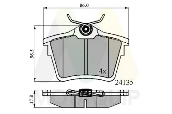 Bremsbelagsatz, Scheibenbremse Hinterachse MOTAQUIP LVXL1163 Bild Bremsbelagsatz, Scheibenbremse Hinterachse MOTAQUIP LVXL1163