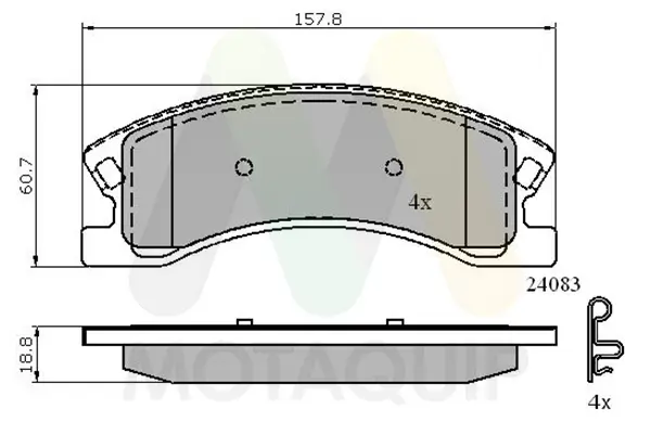 Bremsbelagsatz, Scheibenbremse MOTAQUIP LVXL1199