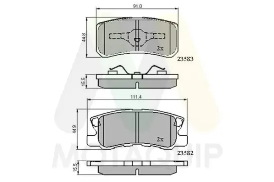Bremsbelagsatz, Scheibenbremse Hinterachse MOTAQUIP LVXL1217 Bild Bremsbelagsatz, Scheibenbremse Hinterachse MOTAQUIP LVXL1217