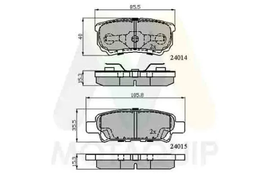 Bremsbelagsatz, Scheibenbremse MOTAQUIP LVXL1218 Bild Bremsbelagsatz, Scheibenbremse MOTAQUIP LVXL1218