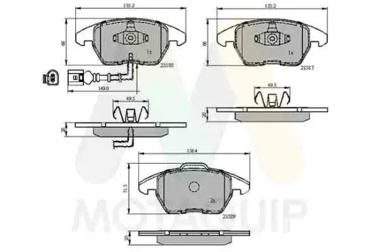 Bremsbelagsatz, Scheibenbremse MOTAQUIP LVXL1231 Bild Bremsbelagsatz, Scheibenbremse MOTAQUIP LVXL1231
