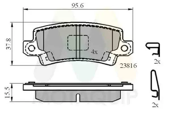 Bremsbelagsatz, Scheibenbremse Hinterachse MOTAQUIP LVXL1243 Bild Bremsbelagsatz, Scheibenbremse Hinterachse MOTAQUIP LVXL1243