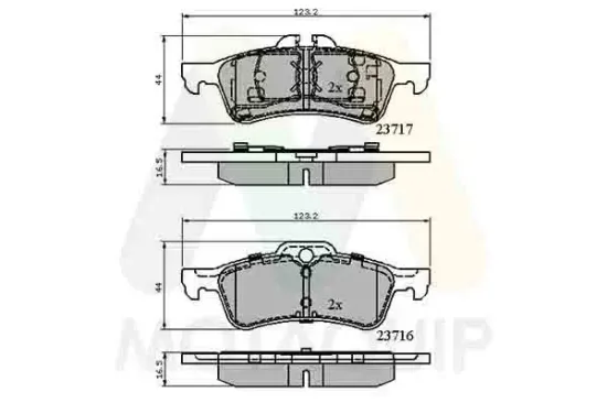 Bremsbelagsatz, Scheibenbremse Hinterachse MOTAQUIP LVXL1257 Bild Bremsbelagsatz, Scheibenbremse Hinterachse MOTAQUIP LVXL1257