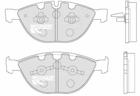 Bremsbelagsatz, Scheibenbremse Vorderachse MOTAQUIP LVXL1265