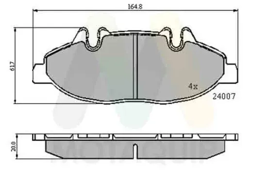 Bremsbelagsatz, Scheibenbremse Vorderachse MOTAQUIP LVXL1269 Bild Bremsbelagsatz, Scheibenbremse Vorderachse MOTAQUIP LVXL1269