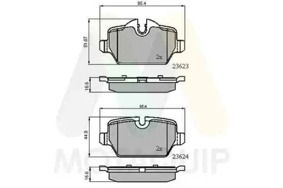 Bremsbelagsatz, Scheibenbremse Hinterachse MOTAQUIP LVXL1278 Bild Bremsbelagsatz, Scheibenbremse Hinterachse MOTAQUIP LVXL1278
