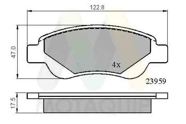 Bremsbelagsatz, Scheibenbremse Vorderachse MOTAQUIP LVXL1285