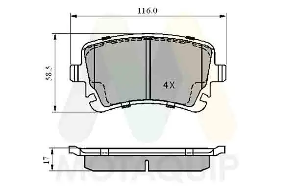 Bremsbelagsatz, Scheibenbremse MOTAQUIP LVXL1290
