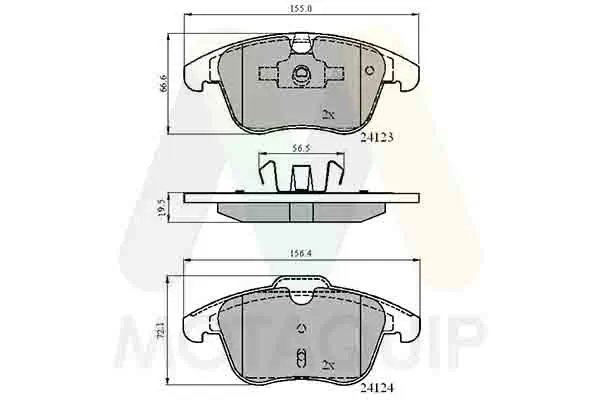 Bremsbelagsatz, Scheibenbremse Vorderachse MOTAQUIP LVXL1293