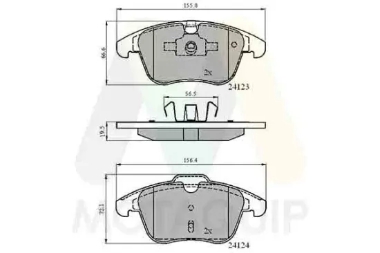Bremsbelagsatz, Scheibenbremse Vorderachse MOTAQUIP LVXL1293 Bild Bremsbelagsatz, Scheibenbremse Vorderachse MOTAQUIP LVXL1293
