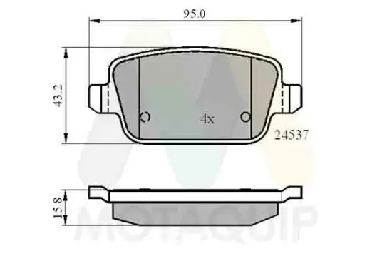 Bremsbelagsatz, Scheibenbremse Hinterachse MOTAQUIP LVXL1294 Bild Bremsbelagsatz, Scheibenbremse Hinterachse MOTAQUIP LVXL1294