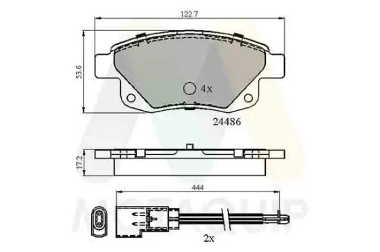 Bremsbelagsatz, Scheibenbremse Hinterachse MOTAQUIP LVXL1303 Bild Bremsbelagsatz, Scheibenbremse Hinterachse MOTAQUIP LVXL1303