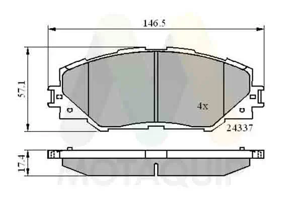 Bremsbelagsatz, Scheibenbremse Vorderachse MOTAQUIP LVXL1306